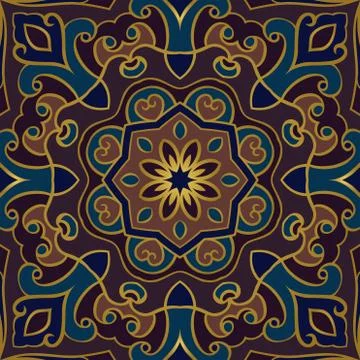 Oriental template for shawl. Stock-Illustration