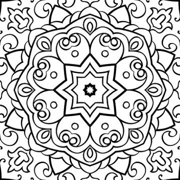 Oriental template for shawl. Stock Illustration