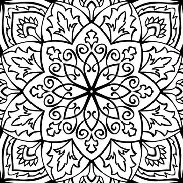 Oriental template for shawl. Stock Illustration