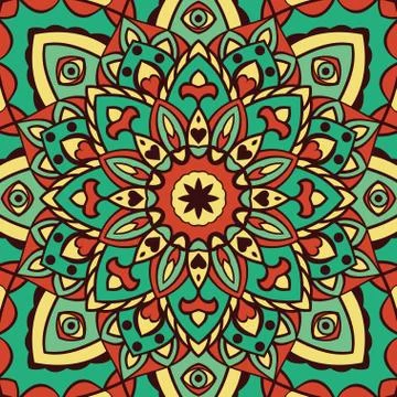 Oriental turquoise pattern. Stock Illustration