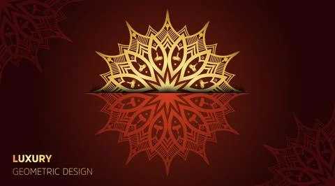 Oriental unique cool gradient luxury color mandala art background template Stock Illustration