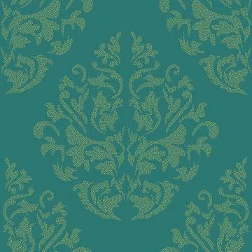 Oriental vector classic colored pattern. Seamless abstract background with re Stock Illustration