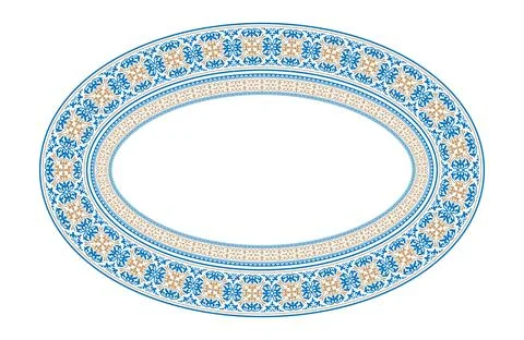 Oriental vector damask pattern. Talavera pottery. Azulejos portugal. Turkish  Stock Illustration