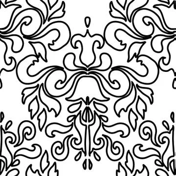 Oriental vector damask seamless pattern. Vector illustration. Stock Illustration