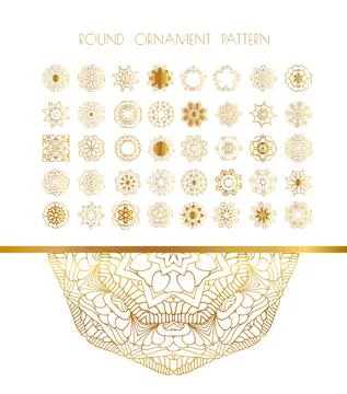 Oriental vector gold pattern Illustrazione stock