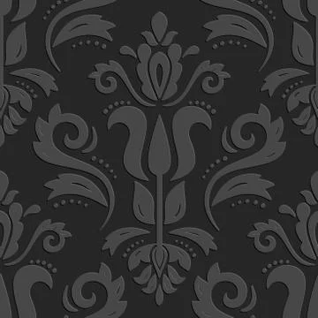 Oriental Vector Pattern With 3D Elements Ilustración de archivo