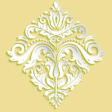 Oriental Vector Pattern With 3D Elements 스톡 일러스트