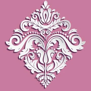 Oriental Vector Pattern With 3D Elements Stock Illustration