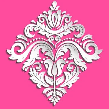 Oriental Vector Pattern With 3D Elements Stock Illustration