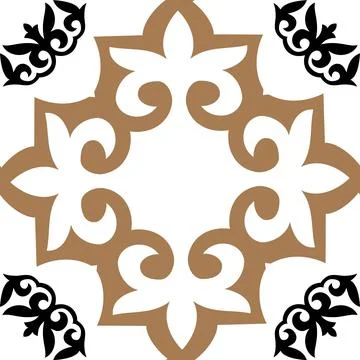 Oriental vector pattern with arabesque, floral element. Ceramic tile pattern.  Stockillustratie