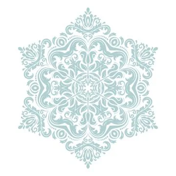 Oriental vector pattern with arabesques and floral elements Stock Illustration