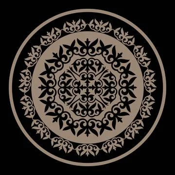 Oriental vector pattern with arabesques and floral elements.  イラスト素材