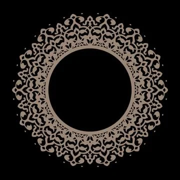 Oriental vector pattern with arabesques and floral elements. Traditional classic Stock Illustration