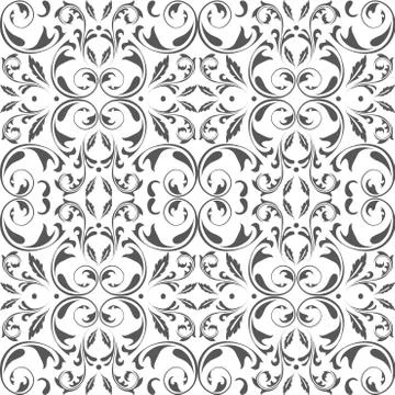 Oriental vector pattern with  arabesques elements Stock Illustration