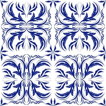 Oriental vector pattern with  arabesques elements Stockillustratie