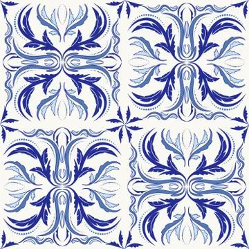 Oriental vector pattern with  arabesques elements Stock Illustration