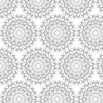 Oriental vector pattern with round arabesques elements Illustrazione stock