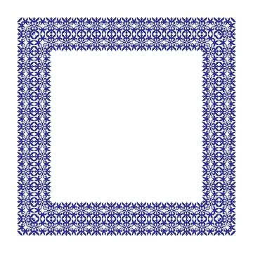  Oriental vector square frame with arabesques, orient elemens. Traditional class Stock Illustration