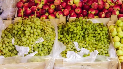 Oriental vegetable market. Stock Footage 252128599