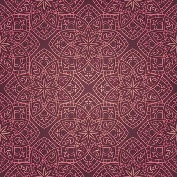 Oriental violet ornament. Stock Illustration