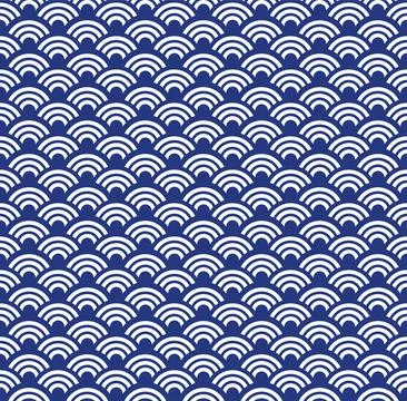 Oriental Wave seamless pattern Vector Stock Illustration