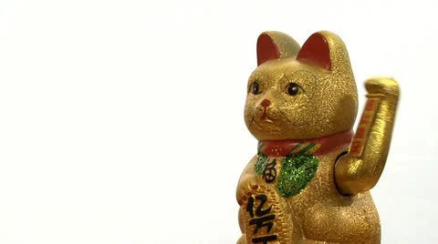 Oriental waving cat Stock Footage 22667391