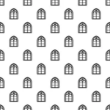 Oriental window frame pattern seamless Stock Illustration