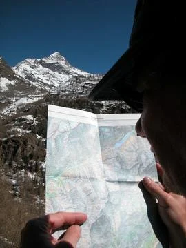 Orientation and mapping in space Stock Photos