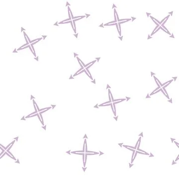 Orientation arrow glyph seamless pattern Stock Illustration