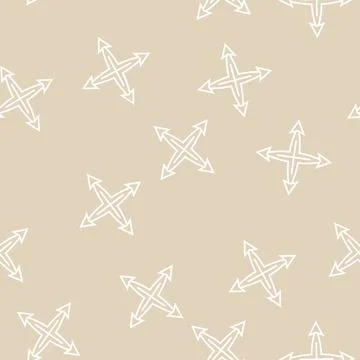 Orientation arrow line seamless pattern Stock Illustration