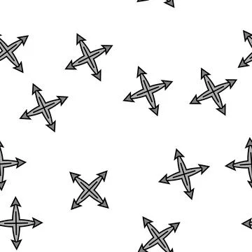 Orientation arrow vector seamless pattern Stock Illustration