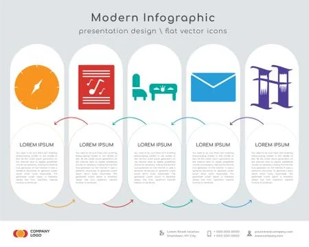 Orientation infographics design Illustrazione stock