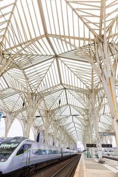 Oriente train station in Lisbon Stock Photos