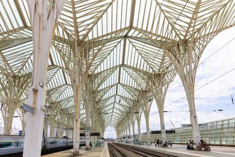 Oriente train station in Lisbon Stock Photos