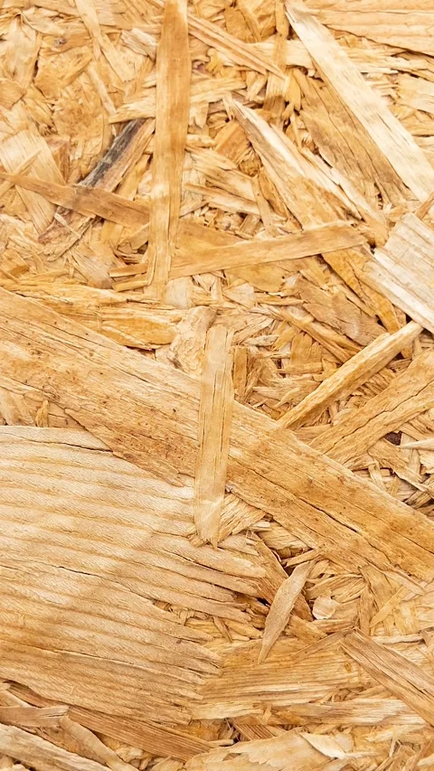 Oriented Strand Board OSB Texture Background Natural Wood Chip Pattern Cons.. Stock Footage 332736356