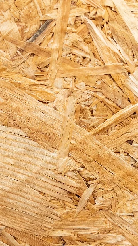 Oriented Strand Board OSB Texture Background Natural Wood Chip Pattern Cons.. Stock Footage 332736409
