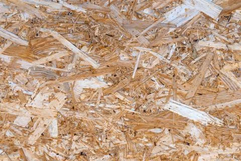 Oriented strand board texture close-up, OSB background Stock Photos