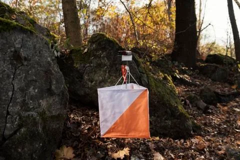 Orienteering Control Point Sign Stock Photos