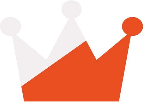 Orienteering crown with flag Stock Illustration