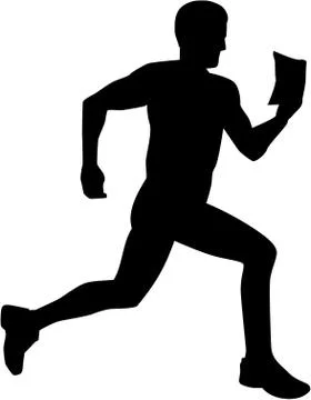 Orienteering silhouette Stock Illustration