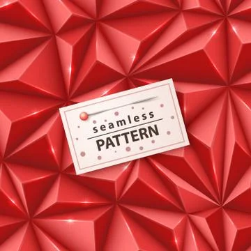 Origami 3D triangle - seamless pattern Stock Illustration