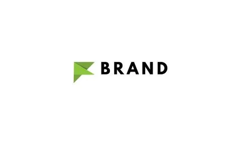 Origami Abstract Green vector logo 2 design image Stock Illustration