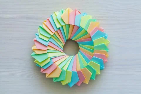 Origami, abstract parametric ring structure Stock Photos