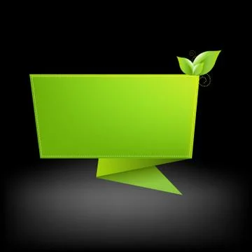 Origami and leaf Stock Illustration