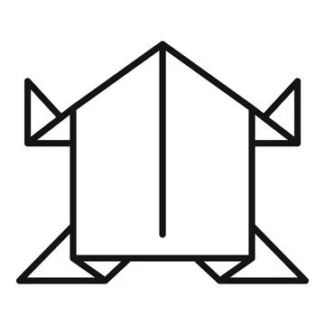 Origami animal folding representing creativity concept Stock Illustration