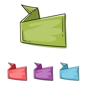 Origami banner. Design element for a website Stock Illustration