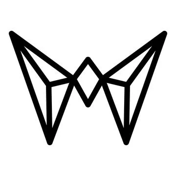 Origami bat icon outline vector. Paper art Illustrazione stock
