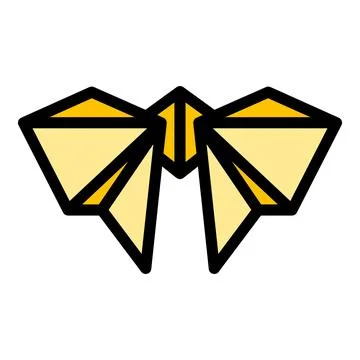 Origami bat icon vector flat Stock Illustration