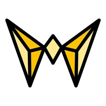 Origami bat icon vector flat Stock Illustration