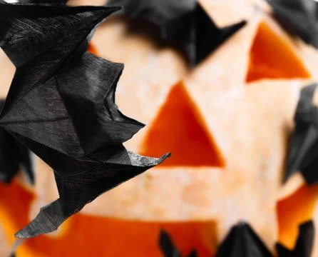 Origami bats Stock Photos